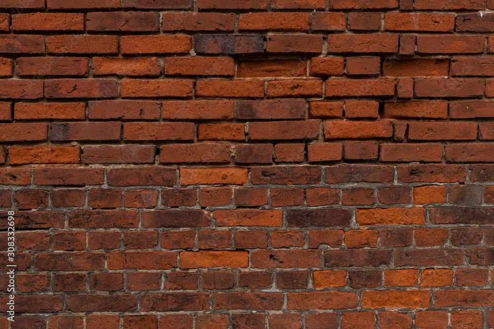 Fototapeta premium Dekoracyjny stary mur z cegły