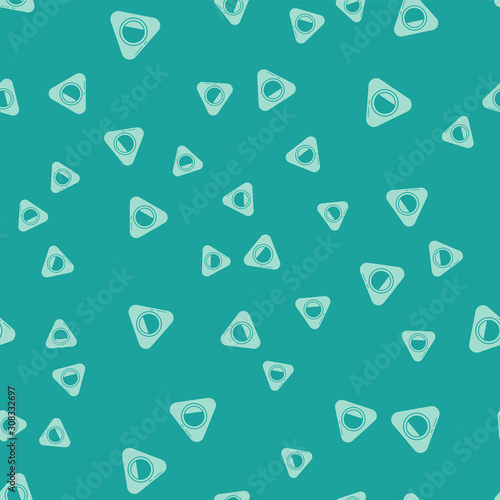 Green Pet bed icon isolated seamless pattern on green background. Vector Illustration photo