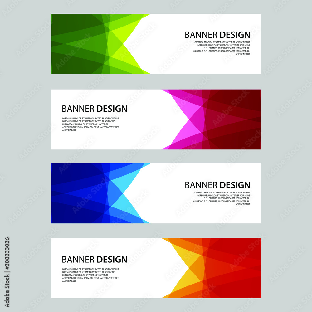 Naklejka premium Vector Abstract design banner web template