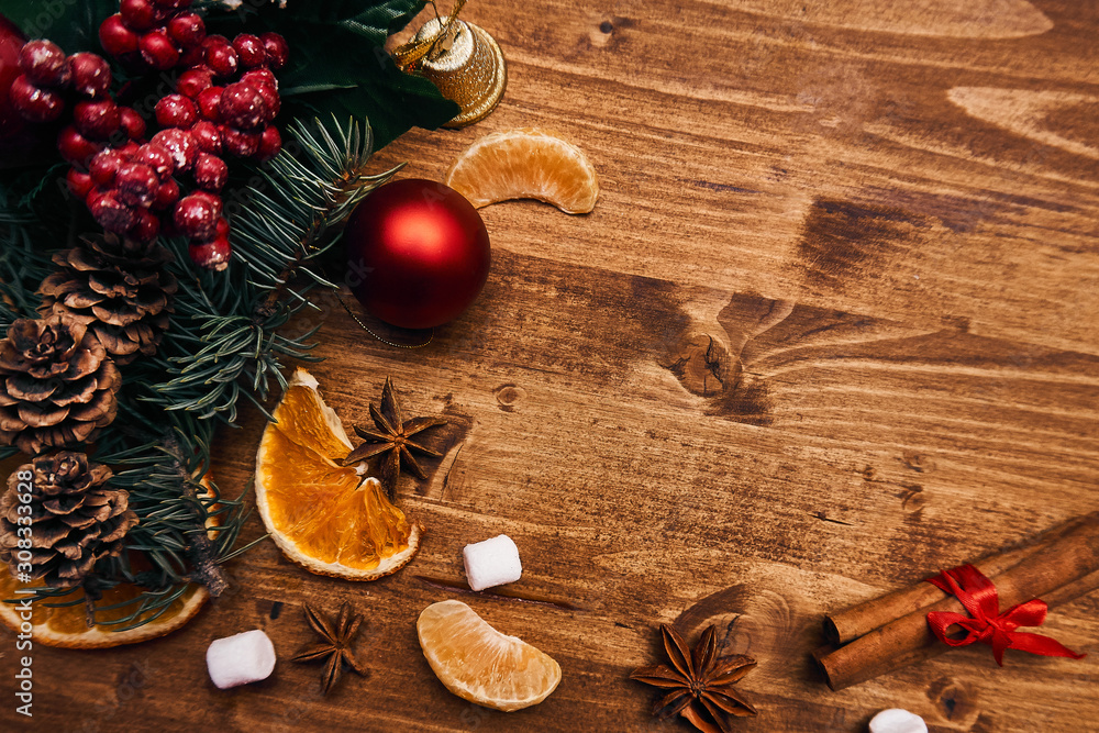 Christmas wooden background with Christmas toys, cones, oranges, cinnamon. Christmas background for cards Stock Photo | Adobe Stock Christmas wooden background with Christmas toys, cones, oranges, cinnamon. Christmas background for cards Stock Photo | Adobe Stock