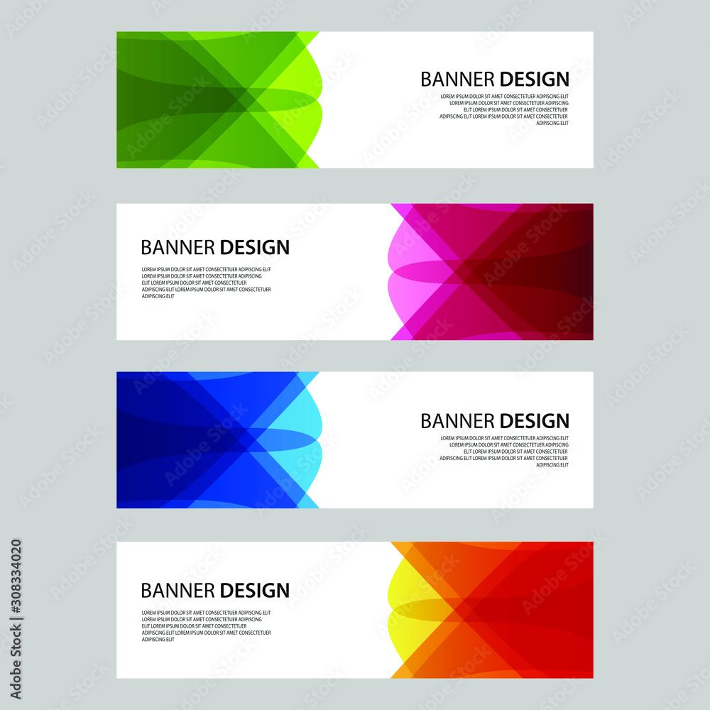 Naklejka premium Vector Abstract design banner web template