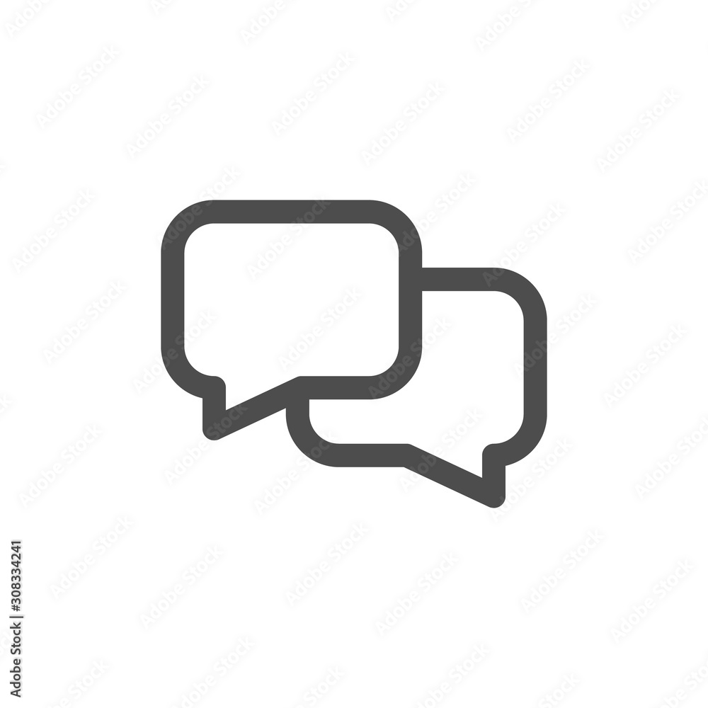 Speech bubbles icon illustration. Chat bubble, Message icons for modern web and mobile application UI designs. Speech bubbles icon illustration. Chat bubble, Message icons for modern web and mobile application UI designs.
