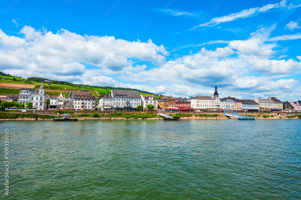 Rudesheim am Rhein aerial view