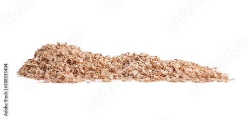 sawdust hill isolated on white background photo