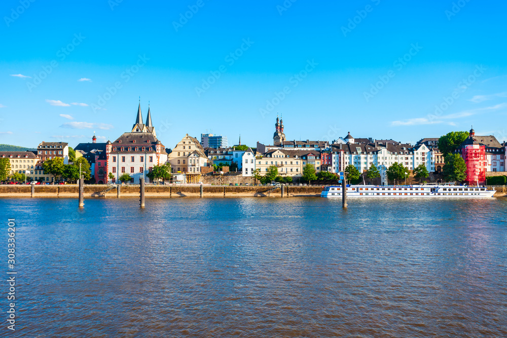 Koblenz city skyline in Germany