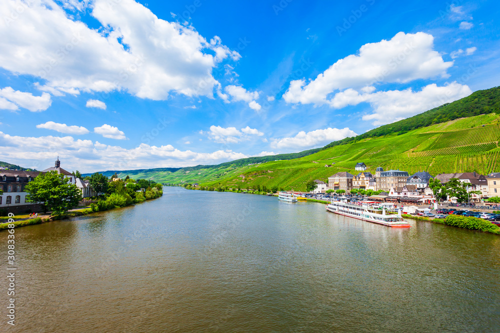 Fototapeta premium Bernkastel Kues aerial view, Germany.