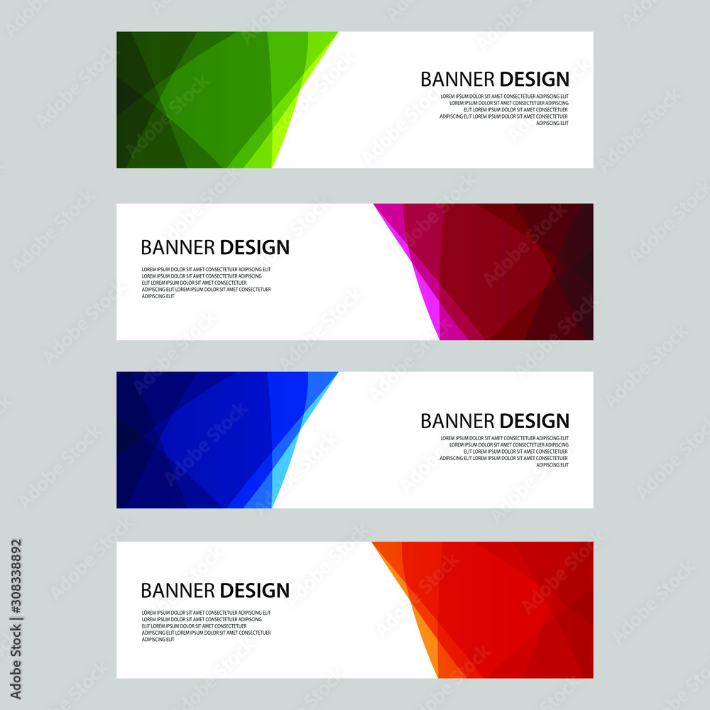 Naklejka premium Vector Abstract design banner web template