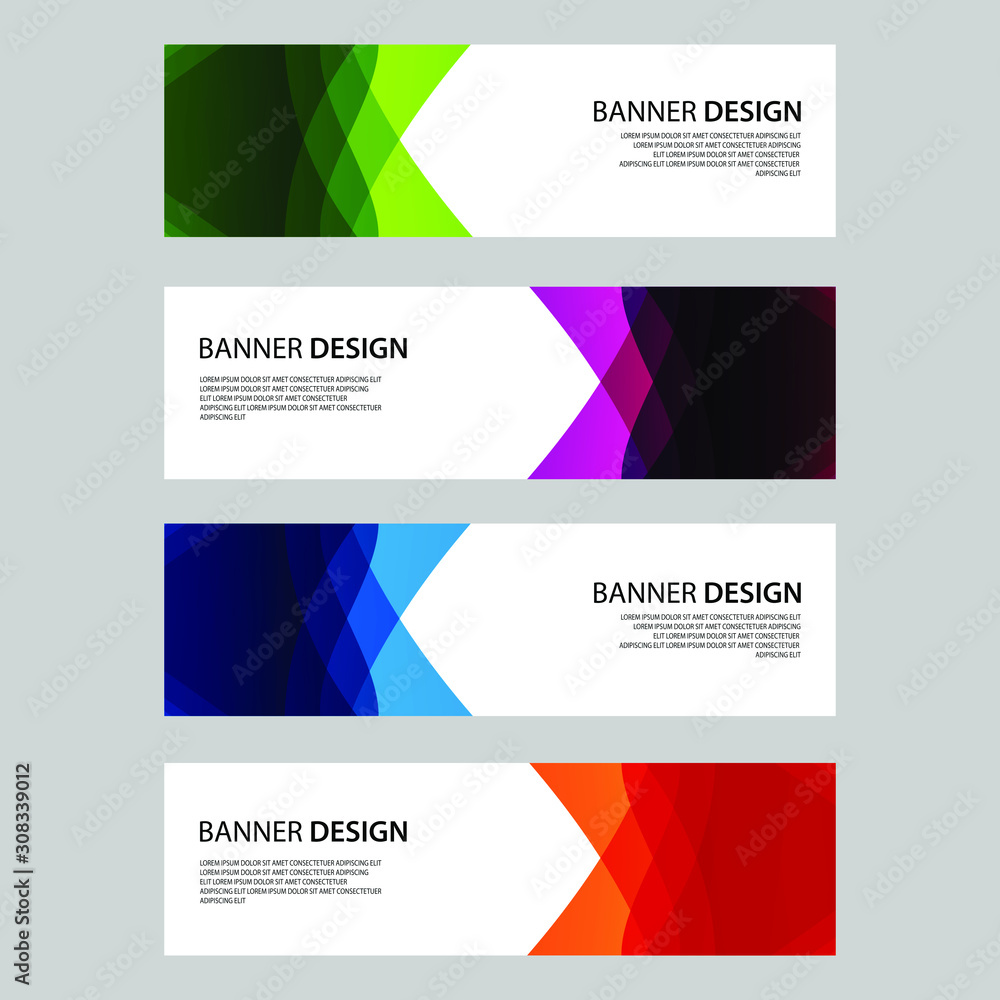 Naklejka premium Vector Abstract design banner web template
