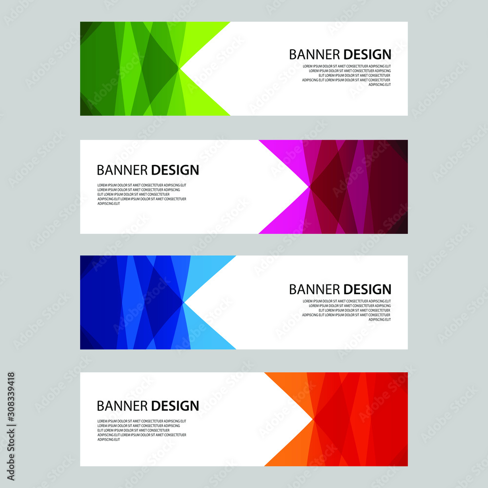 Naklejka premium Vector Abstract design banner web template