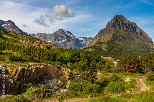Mount Wilbur and Swiftcurrent Mountain