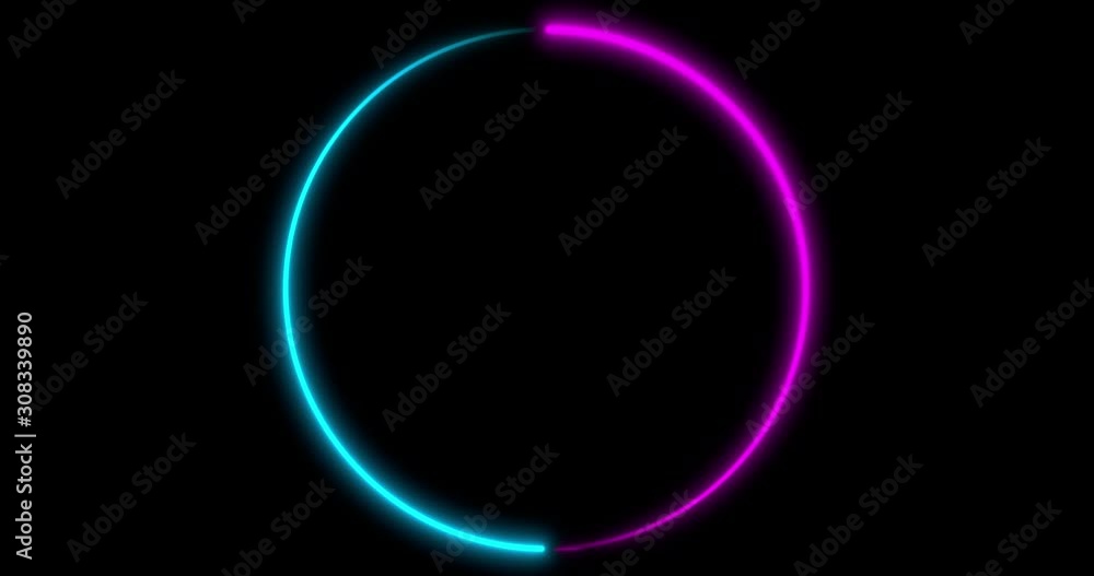 Neon Circle background with LED frame screens. Fluorescent abstract blue, purple color. looped animation 4k. Neon Circle background with LED frame screens. Fluorescent abstract blue, purple color. looped animation 4k.