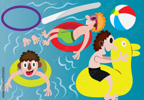 A pool Party in full session