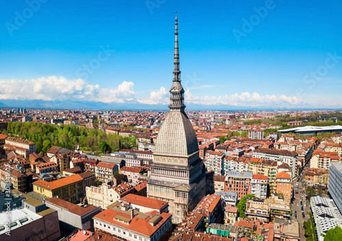 Turin aerial panoramic view, Italy photo