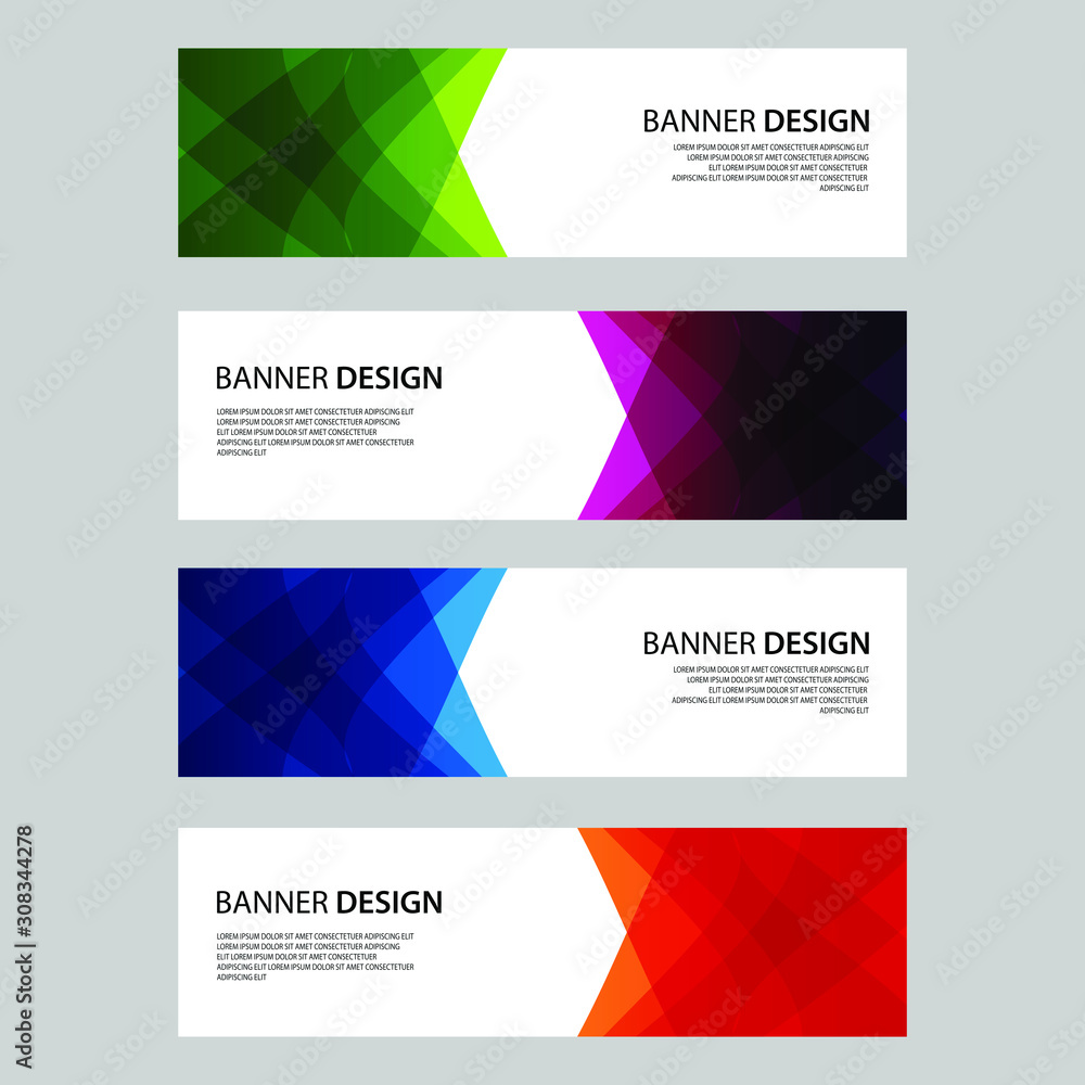 Naklejka premium Vector Abstract design banner web template