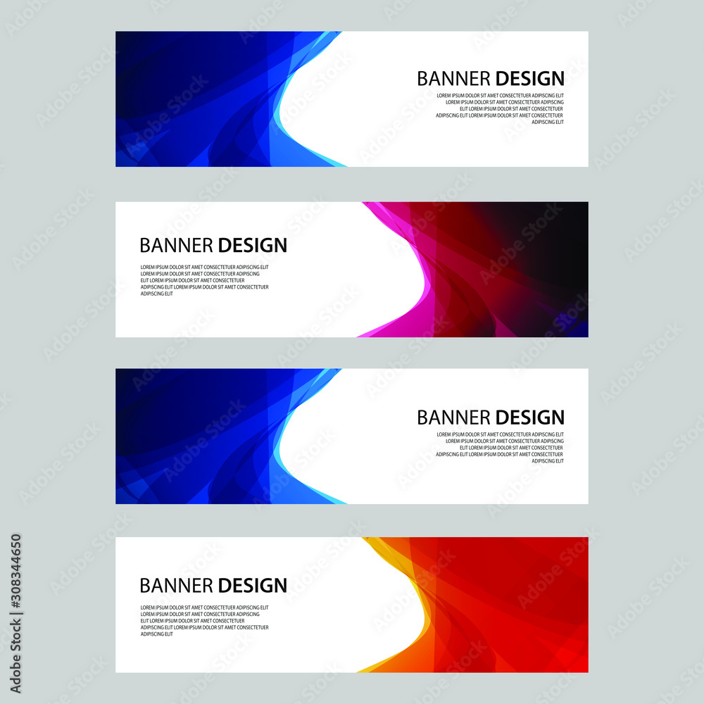 Naklejka premium Vector Abstract design banner web template