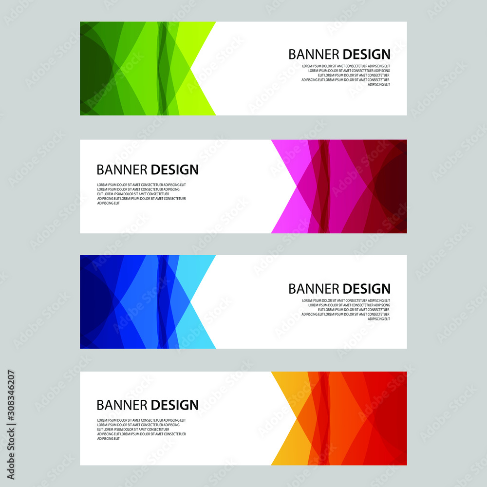 Naklejka premium Vector Abstract design banner web template