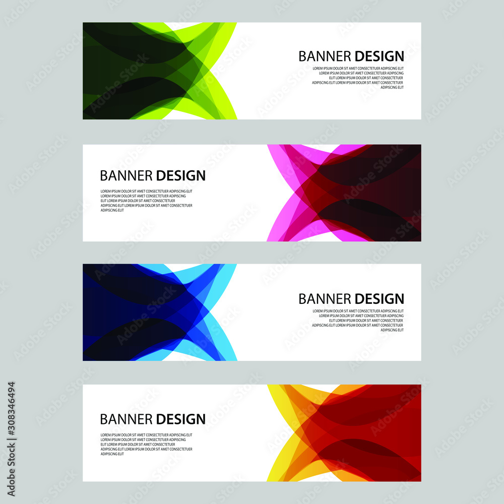 Naklejka premium Vector Abstract design banner web template