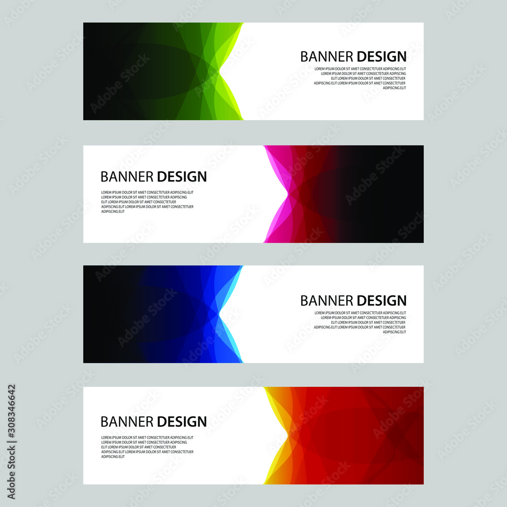 Naklejka premium Vector Abstract design banner web template