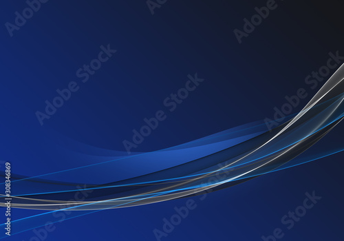 Abstract background waves. Royal blue abstract background for wallpaper or business card