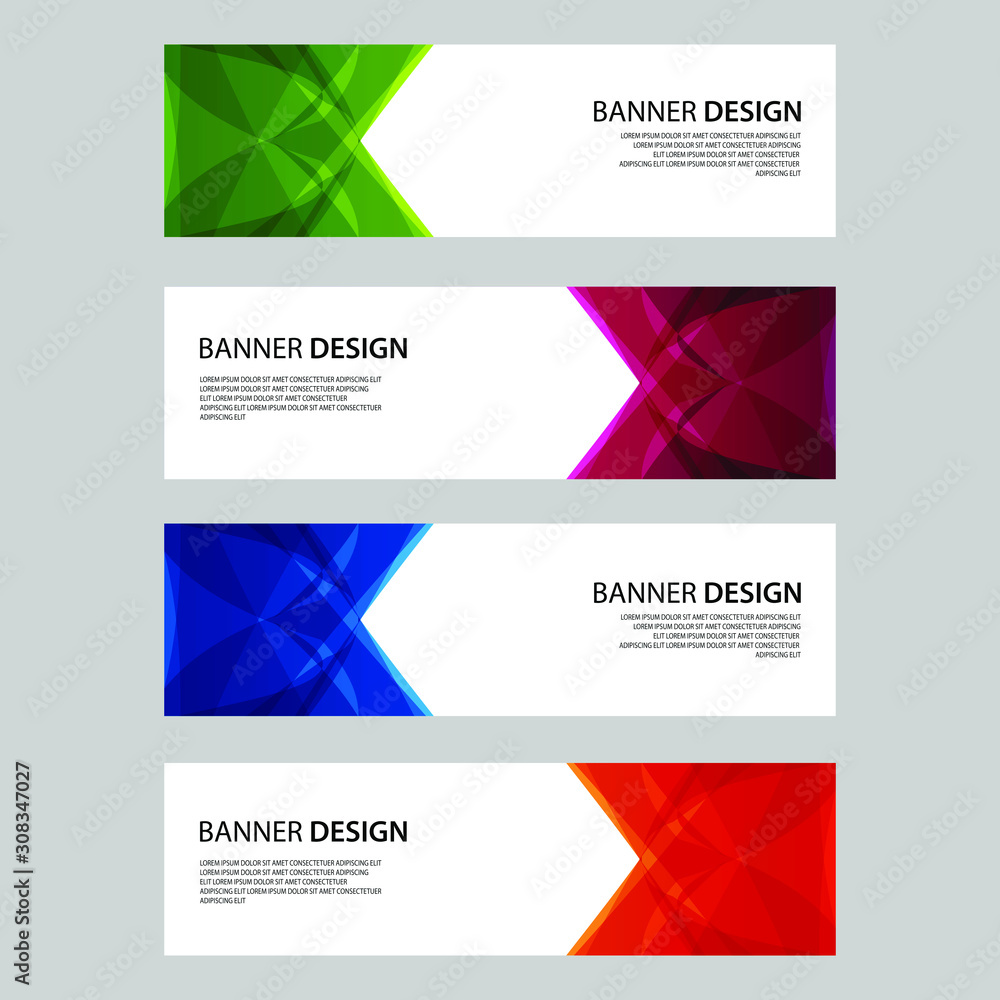 Naklejka premium Vector Abstract design banner web template