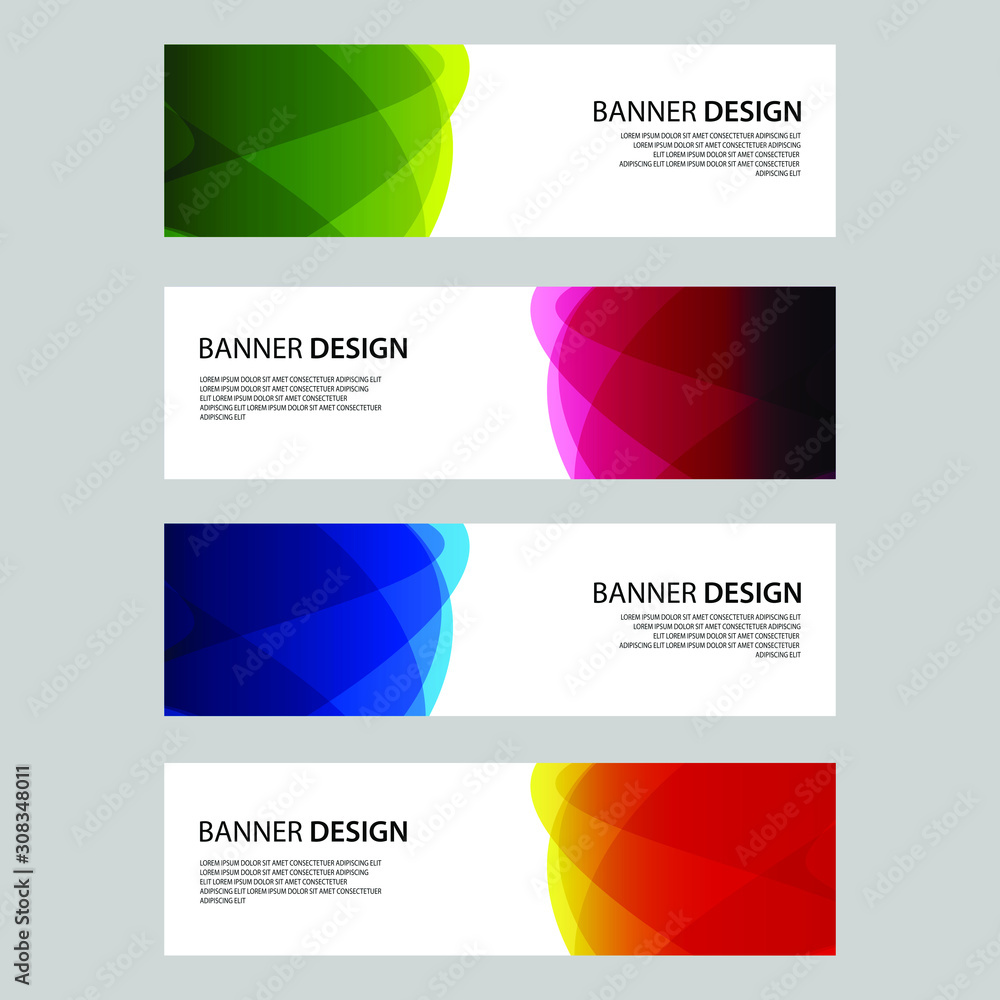 Naklejka premium Vector Abstract design banner web template