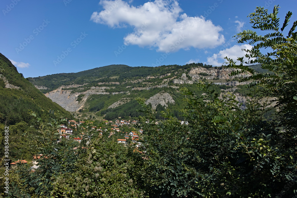 Iskar Gorge and village of Tserovo , Balkan Mountains, Bulgaria