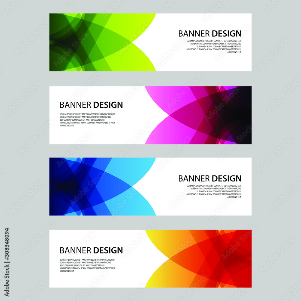 Naklejka premium Vector Abstract design banner web template