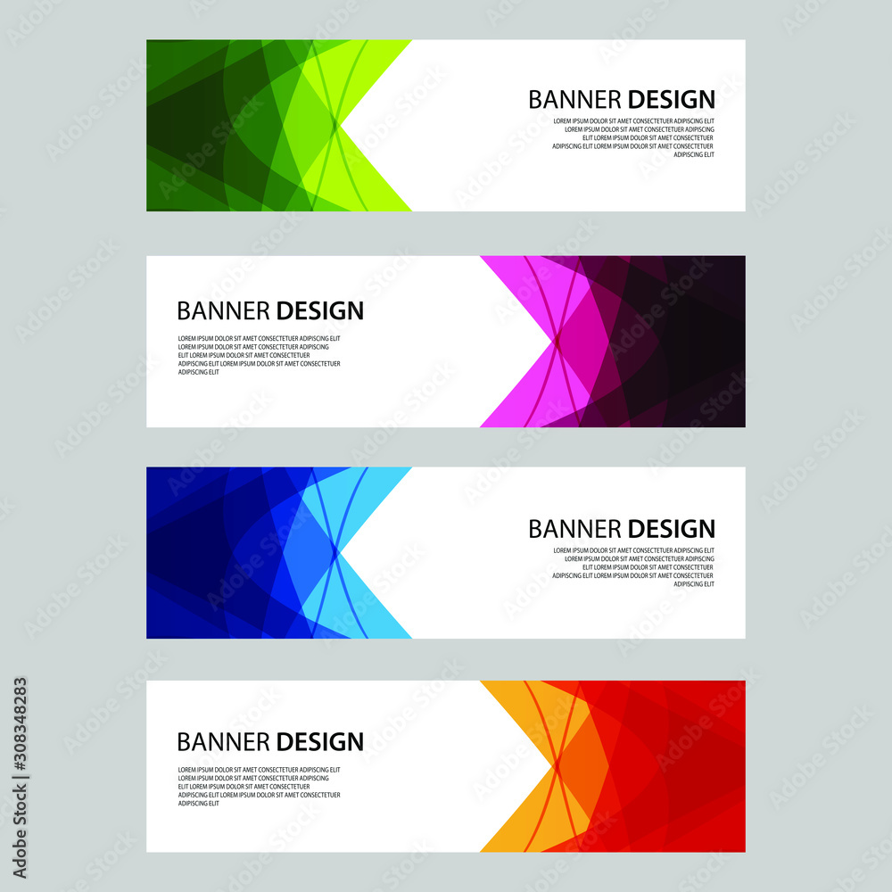 Naklejka premium Vector Abstract design banner web template