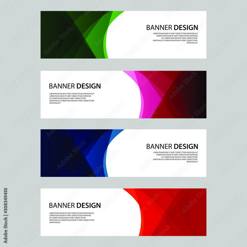 Naklejka premium Vector Abstract design banner web template