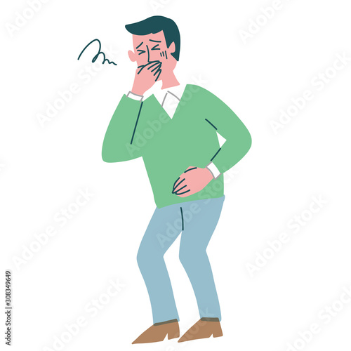 男性　体調不良　吐き気