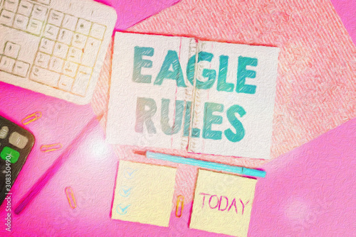 Fotografija Word writing text Eagle Rules