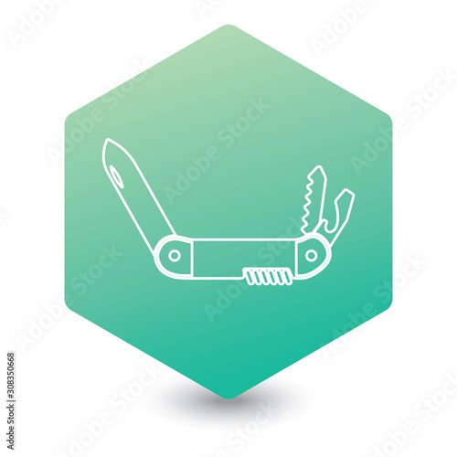 Camping knife icon