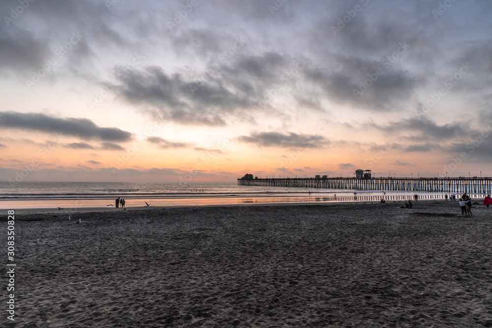 Oceanside Pier view at sunset