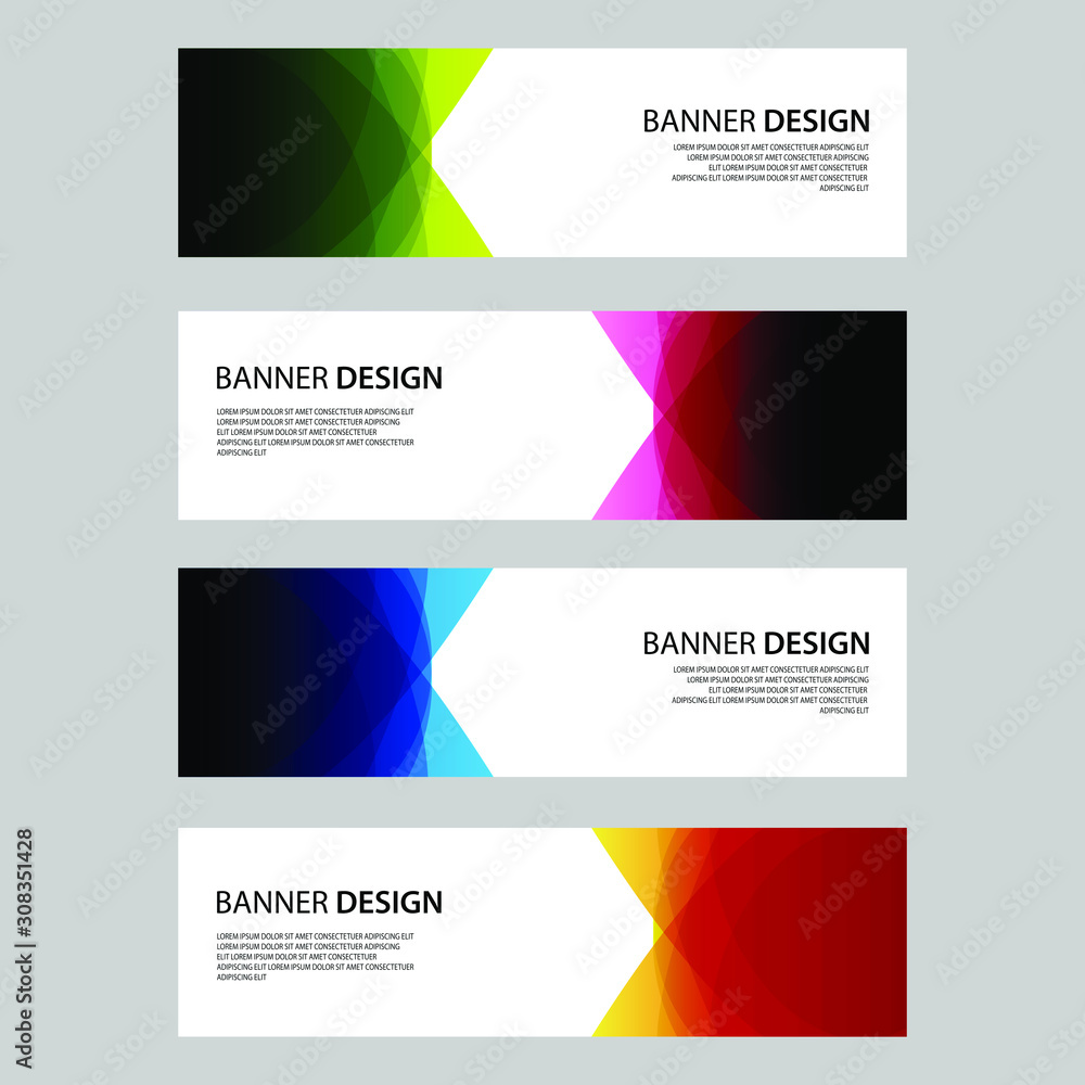 Naklejka premium Vector Abstract design banner web template