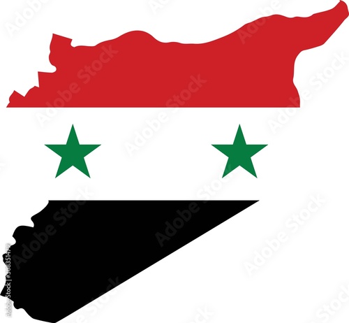 Syria, officially the Syrian Arab Republic Vector map. Isolated, white background