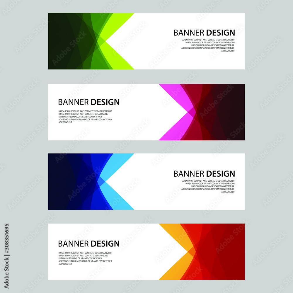 Naklejka premium Vector Abstract design banner web template