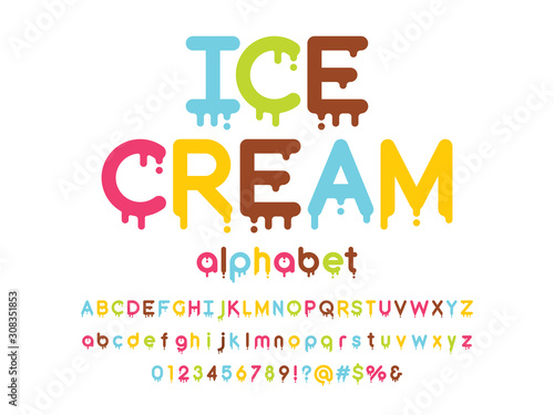 Vector of stylized melted alphabet design