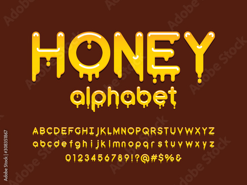 Vector of stylized melted alphabet design