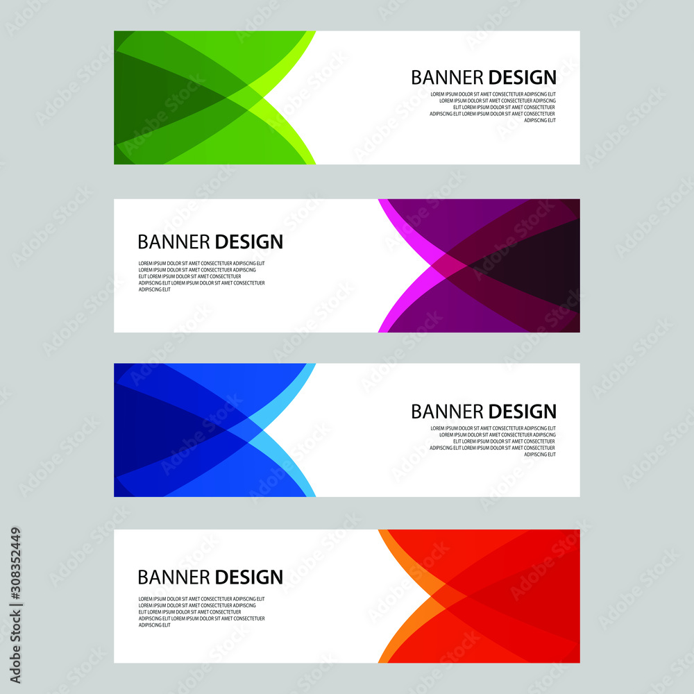 Naklejka premium Vector Abstract design banner web template