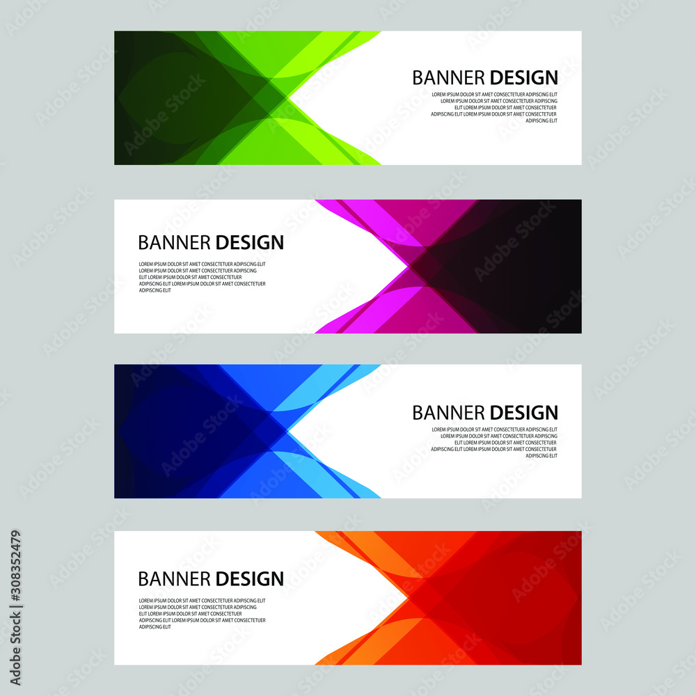 Naklejka premium Vector Abstract design banner web template