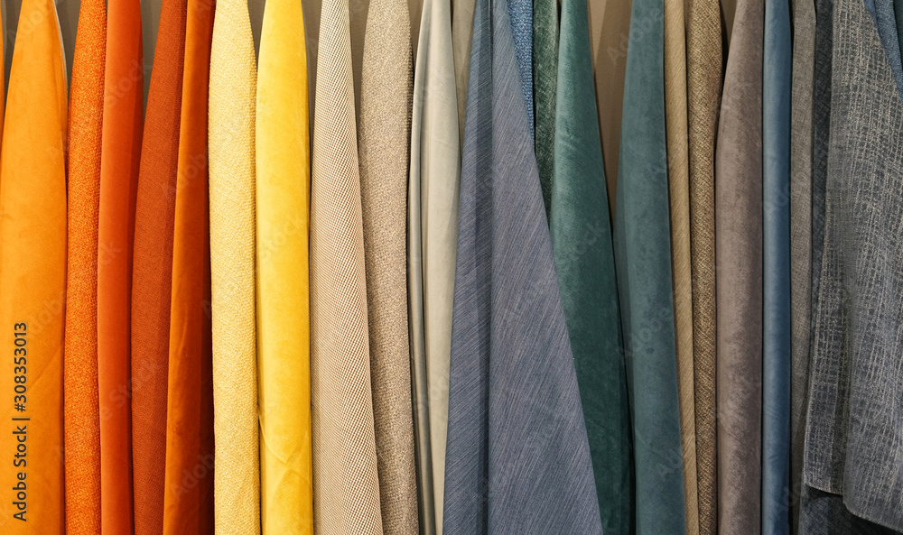 colorful hanging textile sample background colorful hanging textile sample background