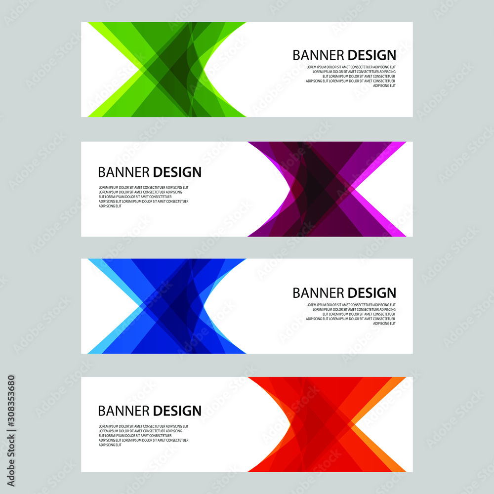 Naklejka premium Vector Abstract design banner web template