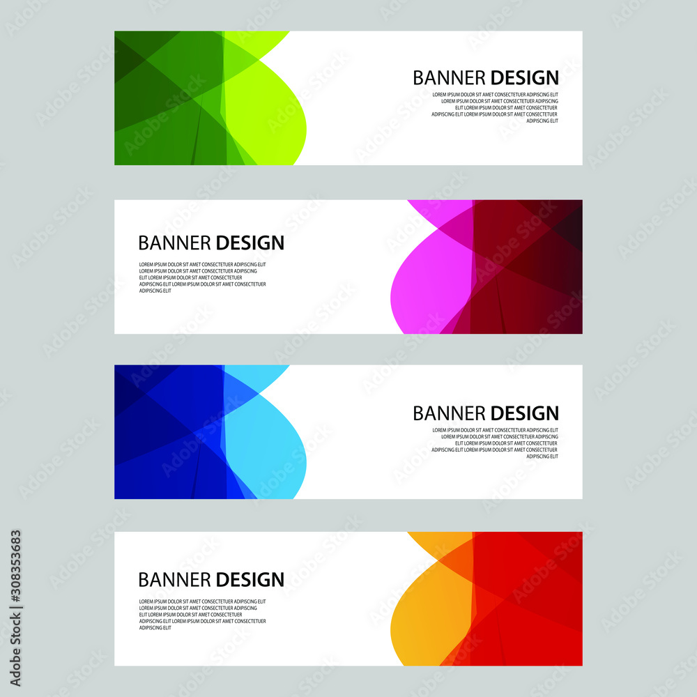 Naklejka premium Vector Abstract design banner web template
