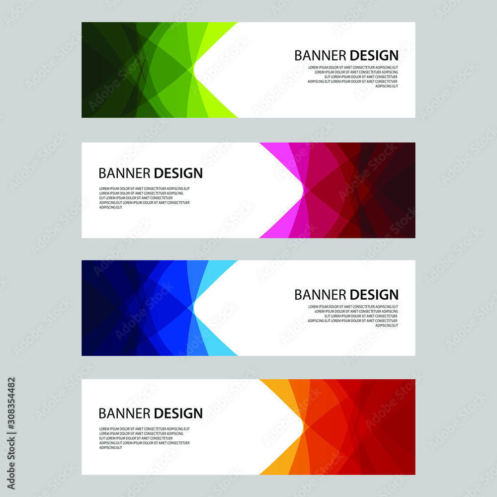 Naklejka premium Vector Abstract design banner web template