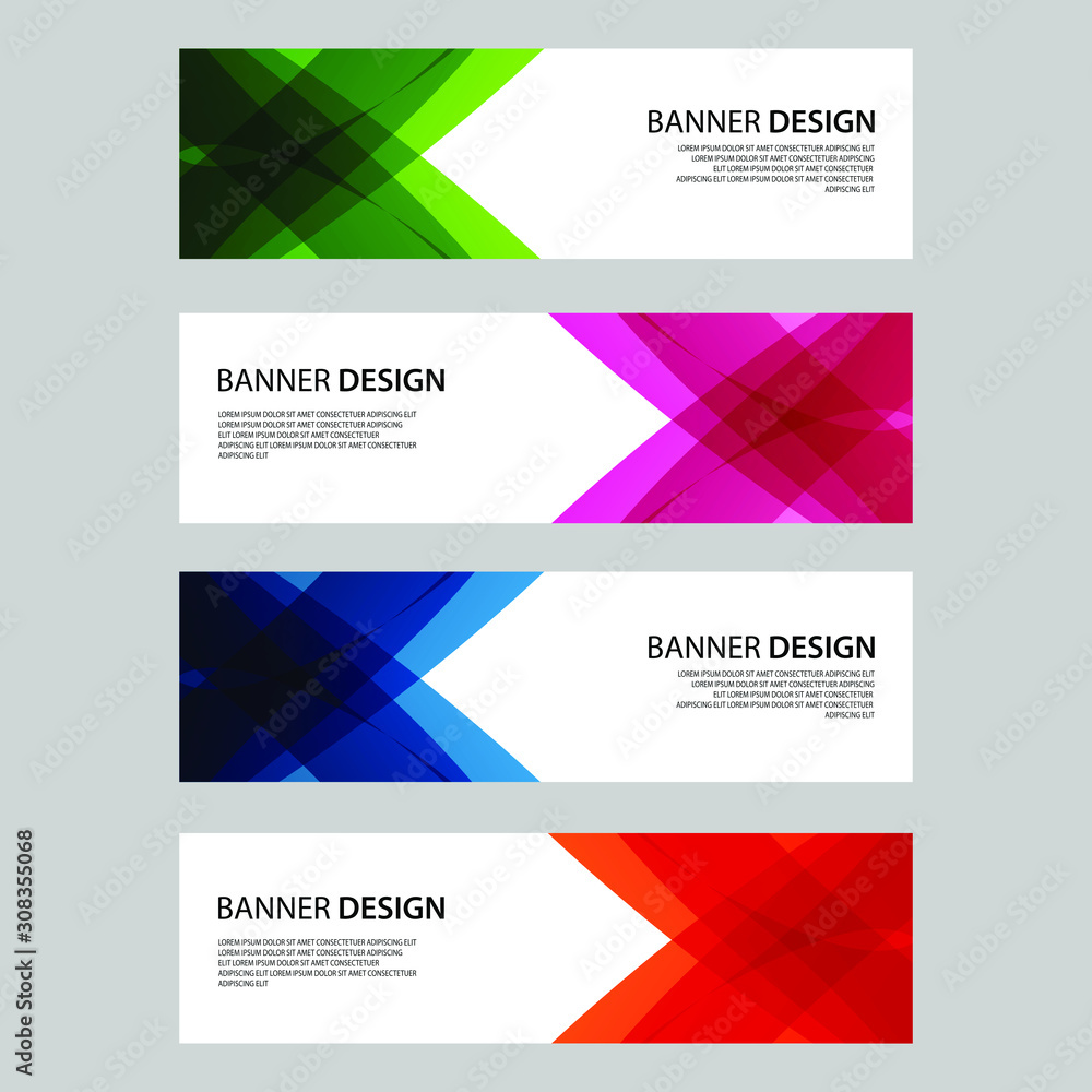 Naklejka premium Vector Abstract design banner web template