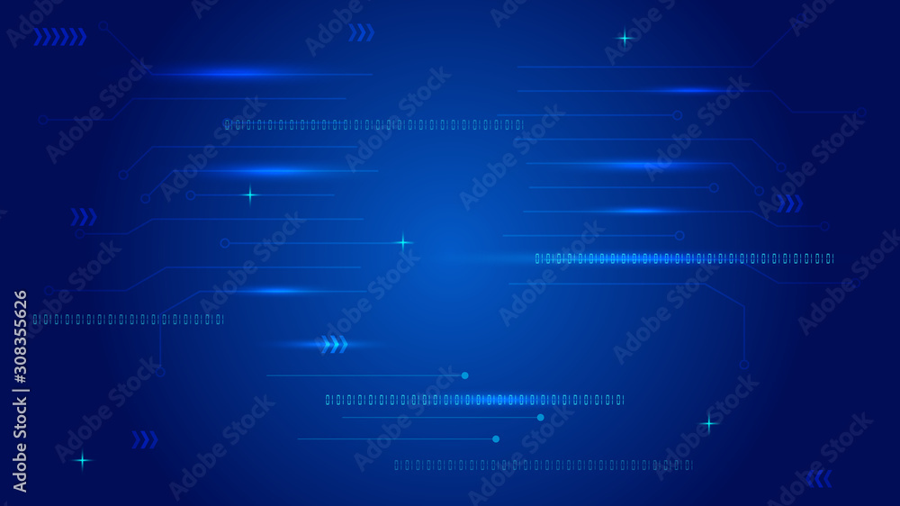 Fototapeta premium blue circuit board