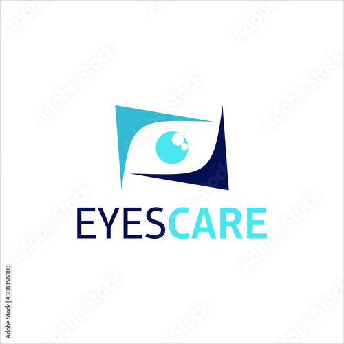 simple modern symbol or icon with eyes vector for medical logo design template