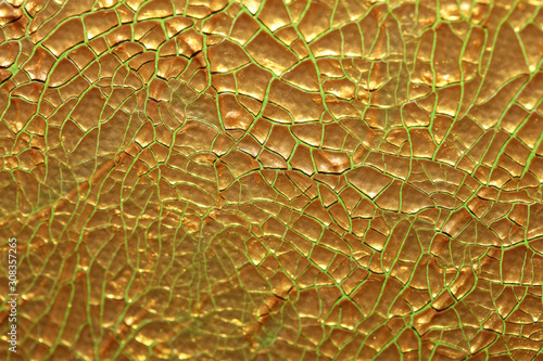 Cracked golden paint on canvas macro modern background high quality prints Canon Eos 5DS photo