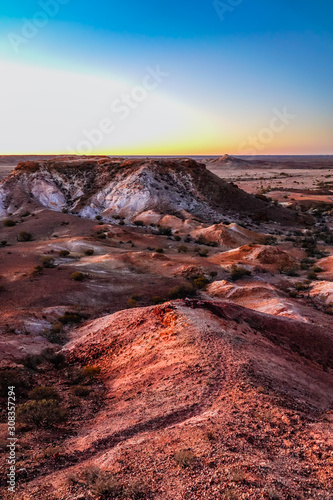 Amazing Sunset over Angkata in Kanku-Breakaways Conservation Park, South Australia, Australia photo