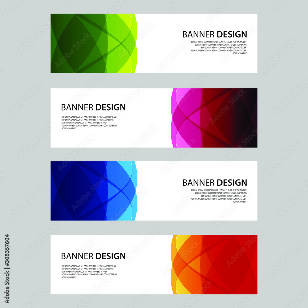 Naklejka premium Vector Abstract design banner web template